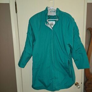 Vintage 90s‎ Fleet Street Green Spring Rain Jacket Women's Size 8